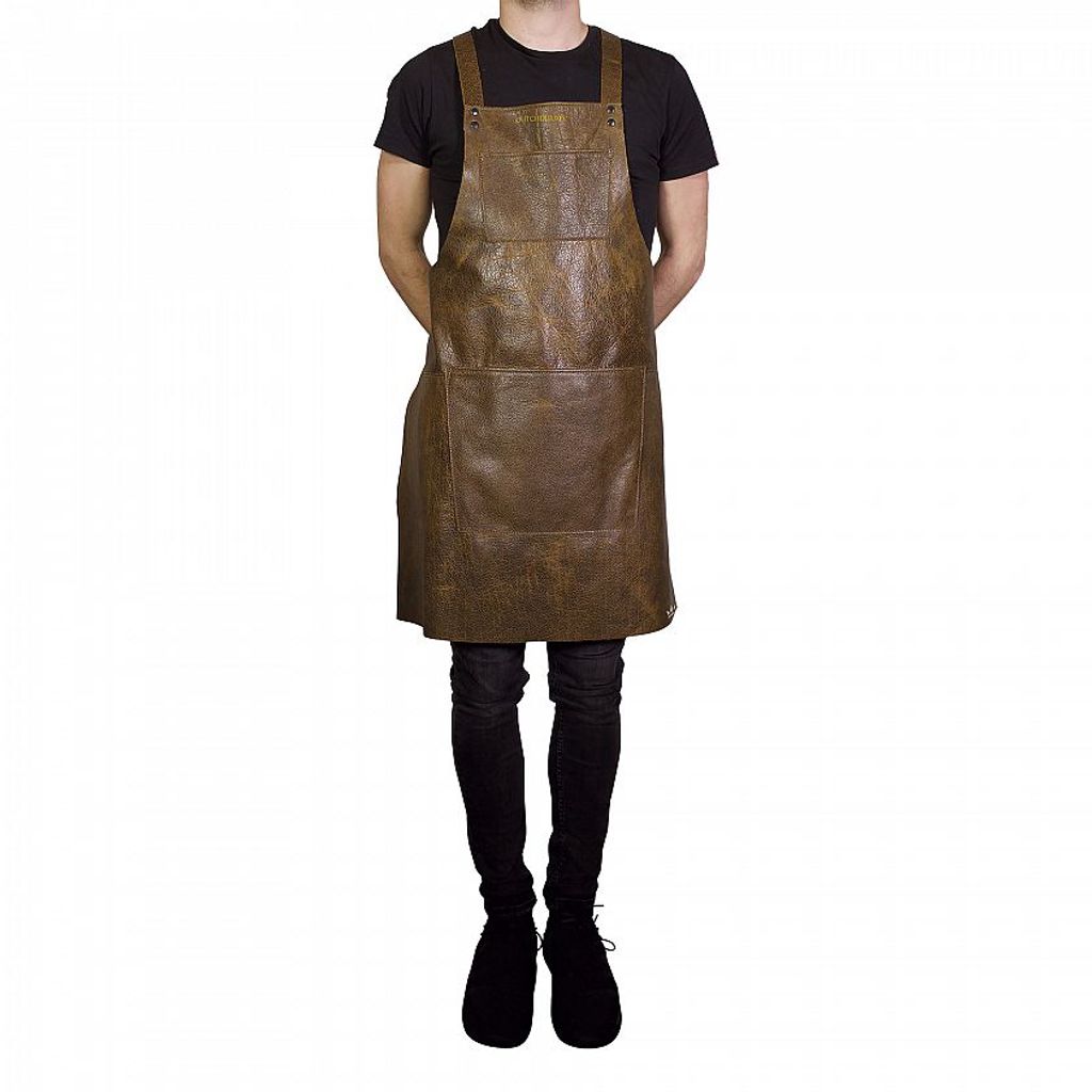 Tablier suspender cuir marron - Visuel 1